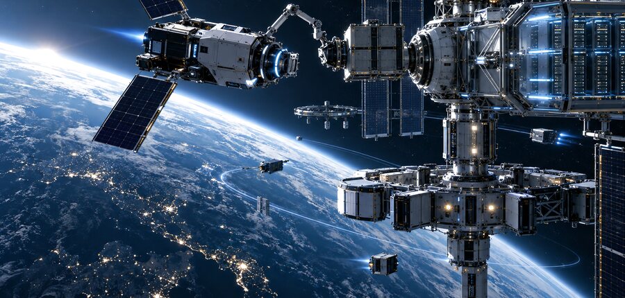 Space & Orbital Industry illustration